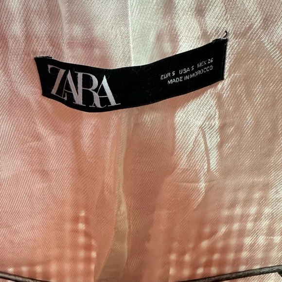 Zara pink gingham blazer size S - Picture 4 of 11